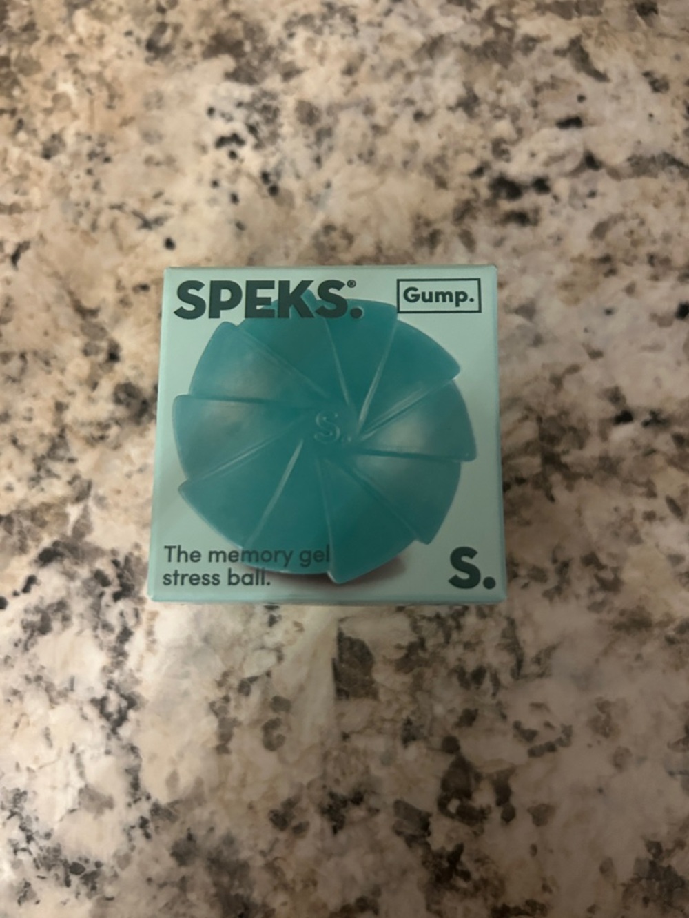 Speks Gump VIRAL Memory Gel Stress Ball Sea Glass Edge Teal Blue Squishy Fidget